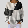 Amelia | Bluza Henley z Dzianiny Waflowej