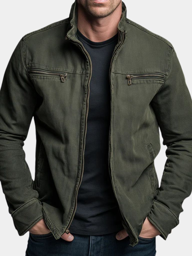 Kacper | Vintage Field Jacket w Oliwkowej Zieleni