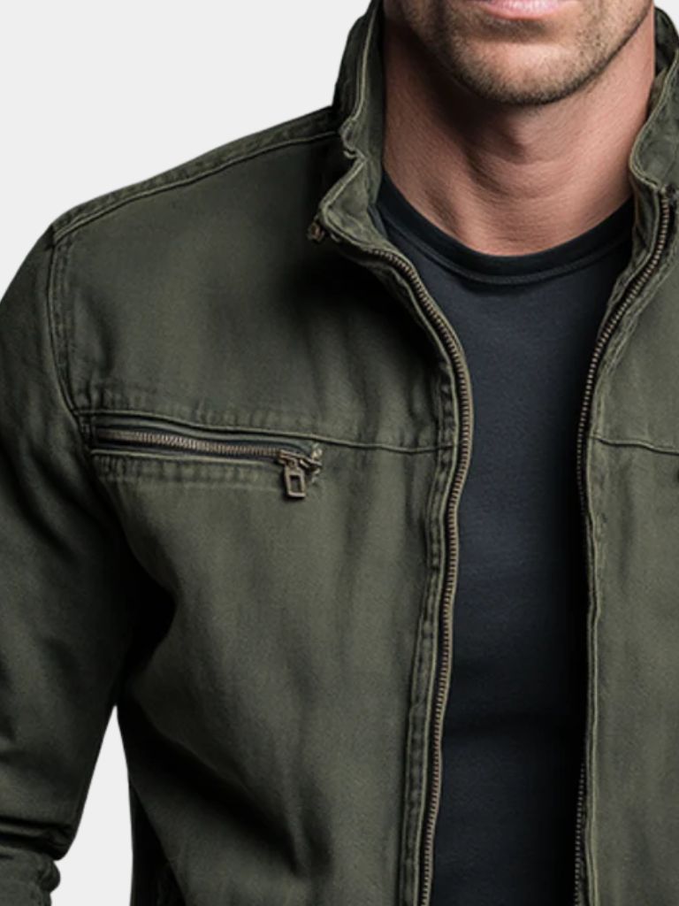 Kacper | Vintage Field Jacket w Oliwkowej Zieleni