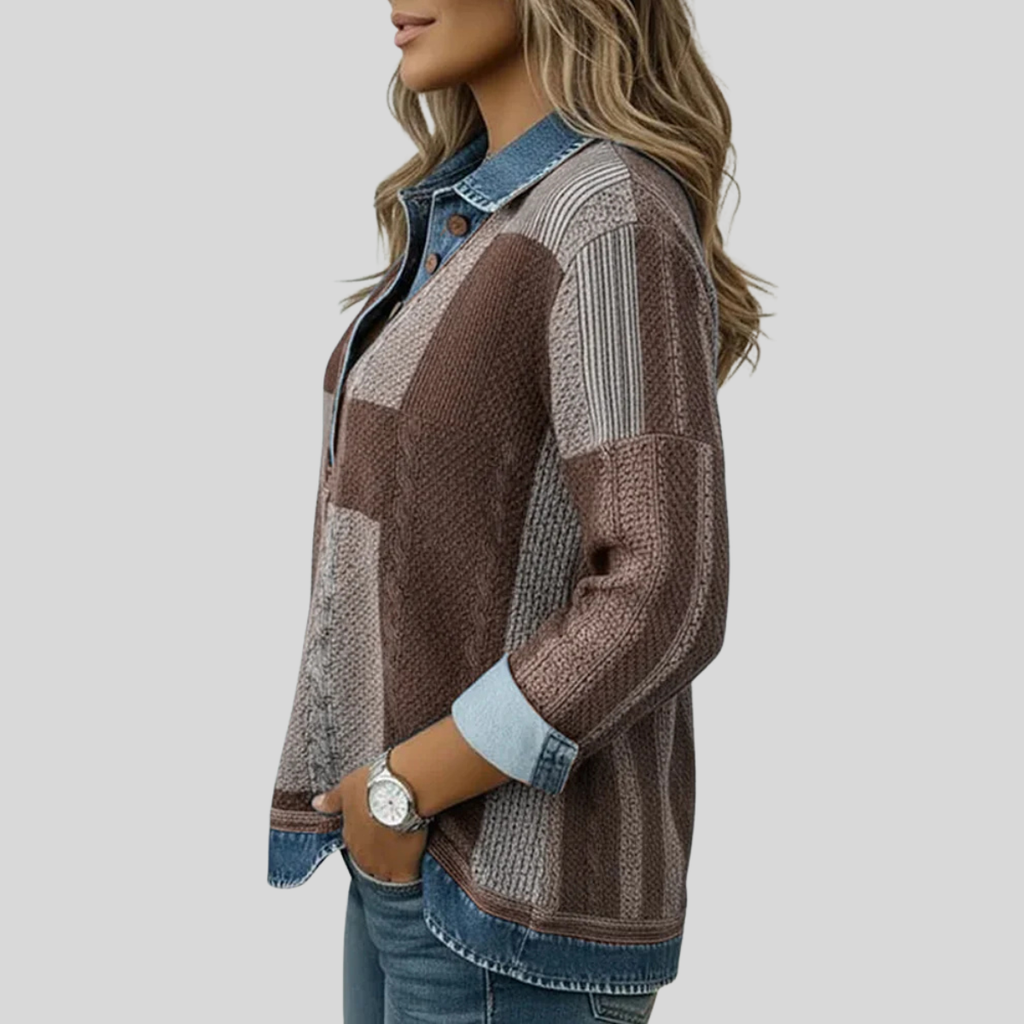 Marcelina | Sweter w Kolorowe Bloki