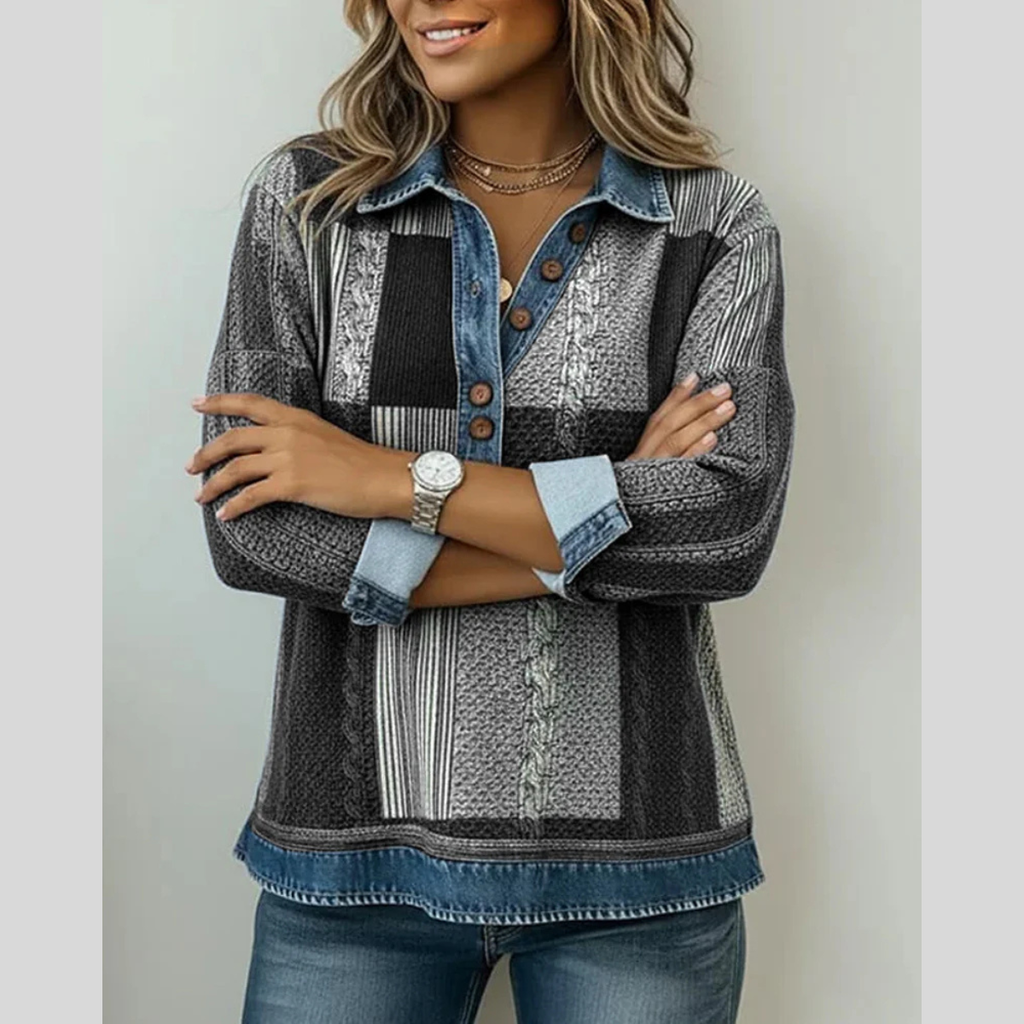Marcelina | Sweter w Kolorowe Bloki