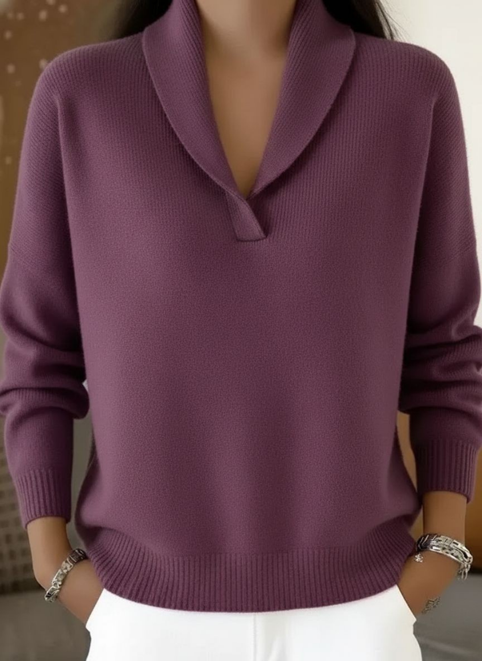 Liza | Sweter w serek