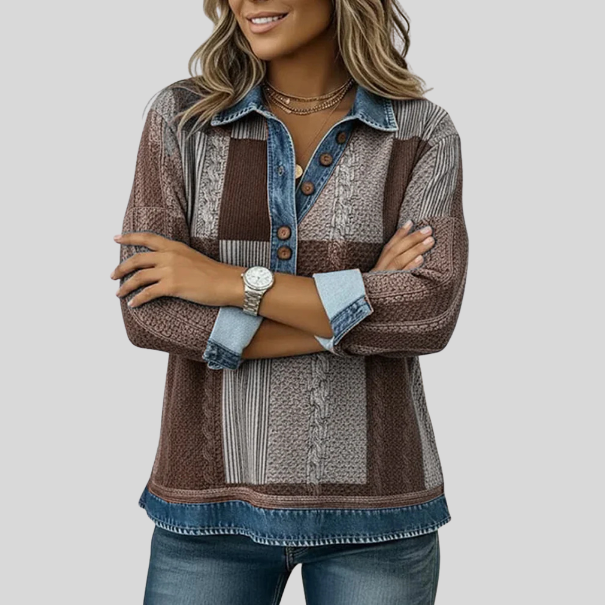 Marcelina | Sweter w Kolorowe Bloki