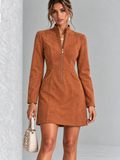 Katarzyna | Elegancka Sukienka Mini z Suwakiem