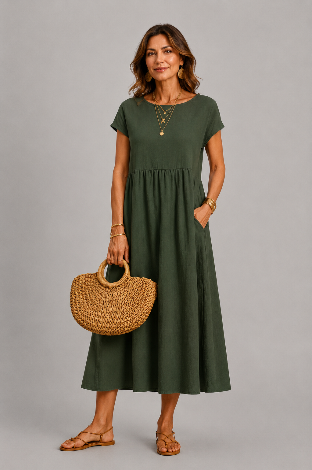 Daria | Elegancka Biała Sukienka Midi