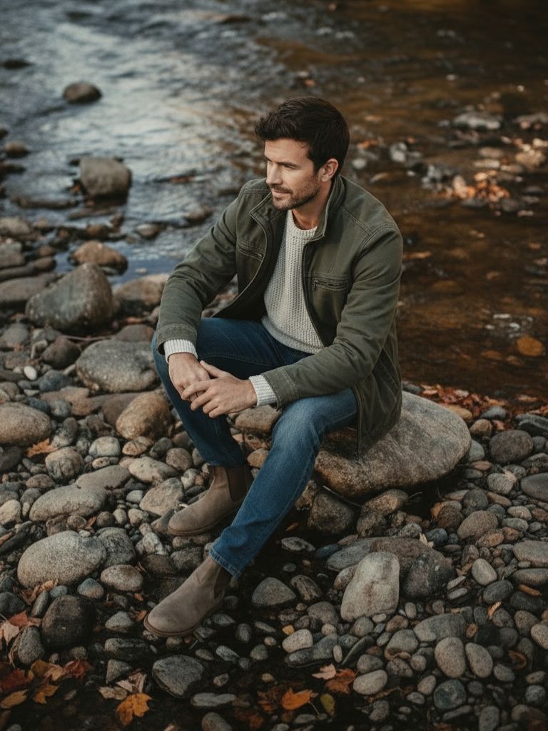 Kacper | Vintage Field Jacket w Oliwkowej Zieleni