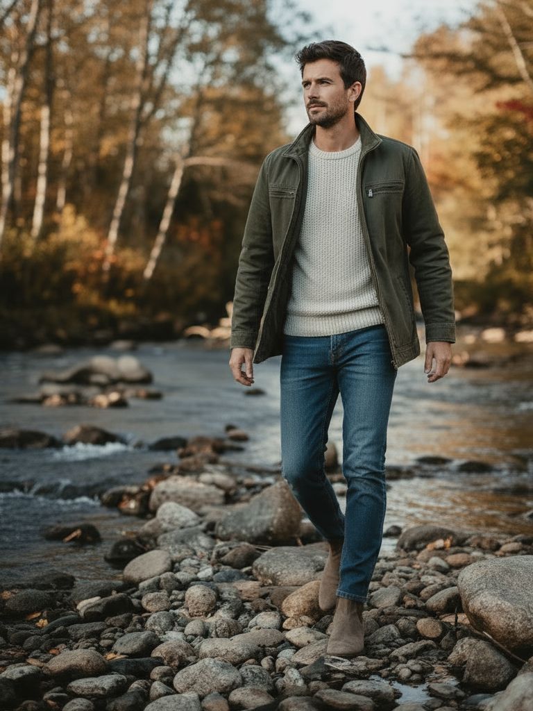 Kacper | Vintage Field Jacket w Oliwkowej Zieleni