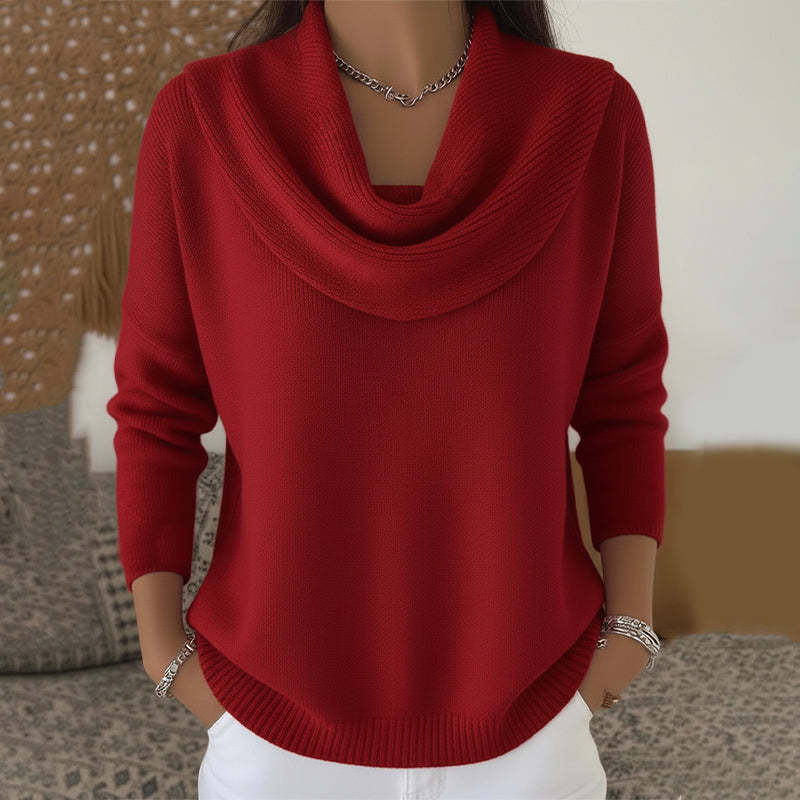 Zosia | Sweter z Kołnierzem Kominkowym