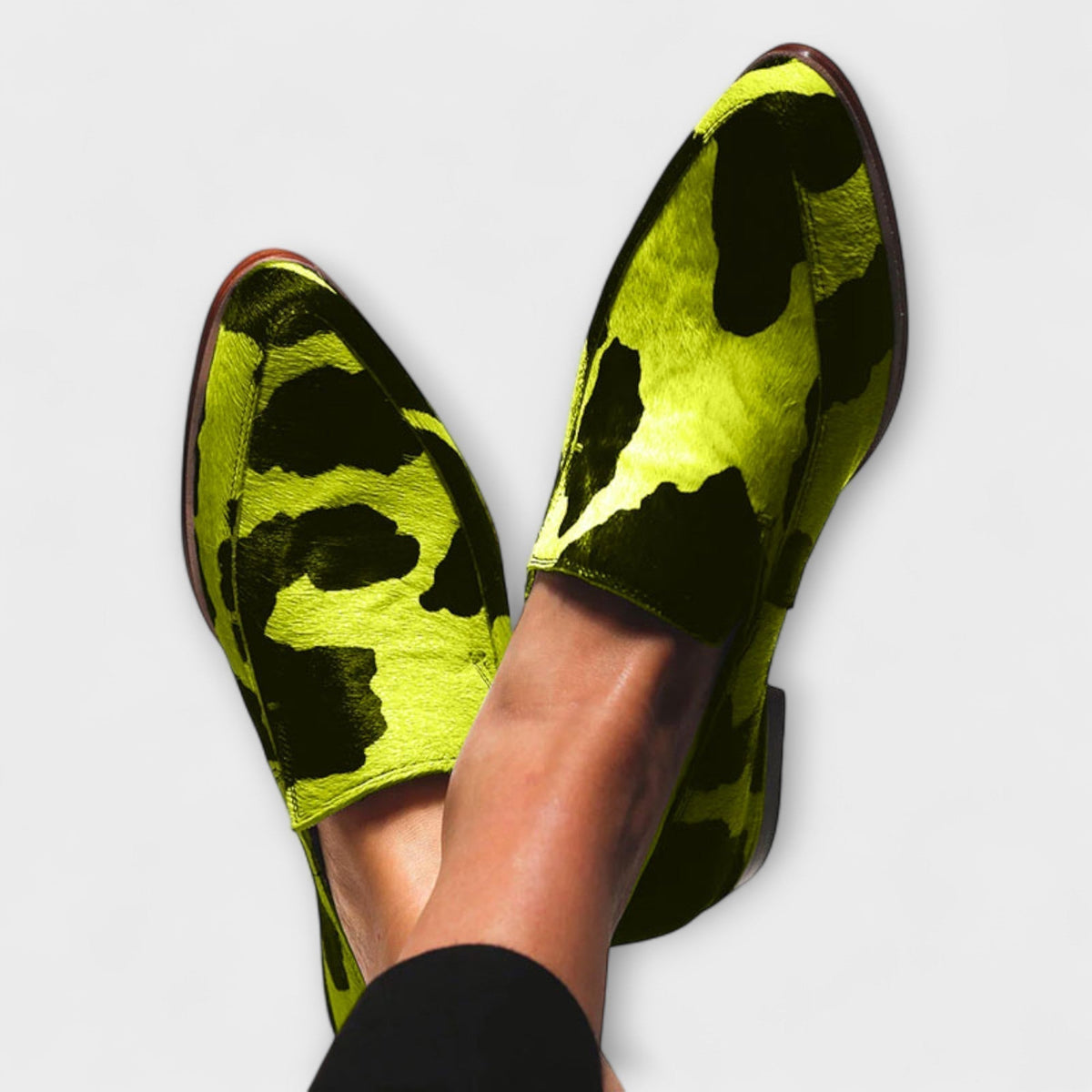 Natalia™ | Buty Wsuwane w Krowie Łaty