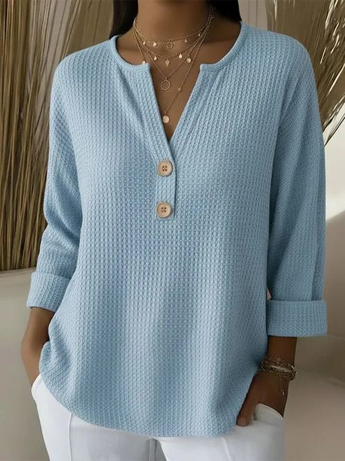 Ala | Top Henley z Guzikami