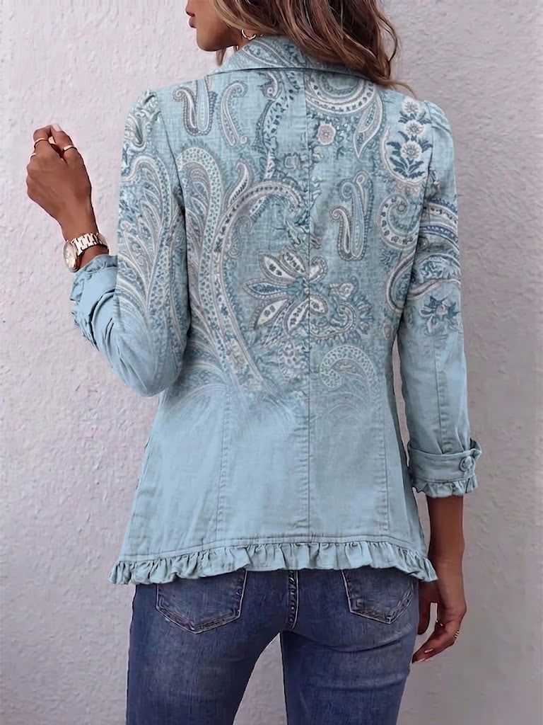 Anastazja | Żakiet w Paisley Vintage z Falbankami