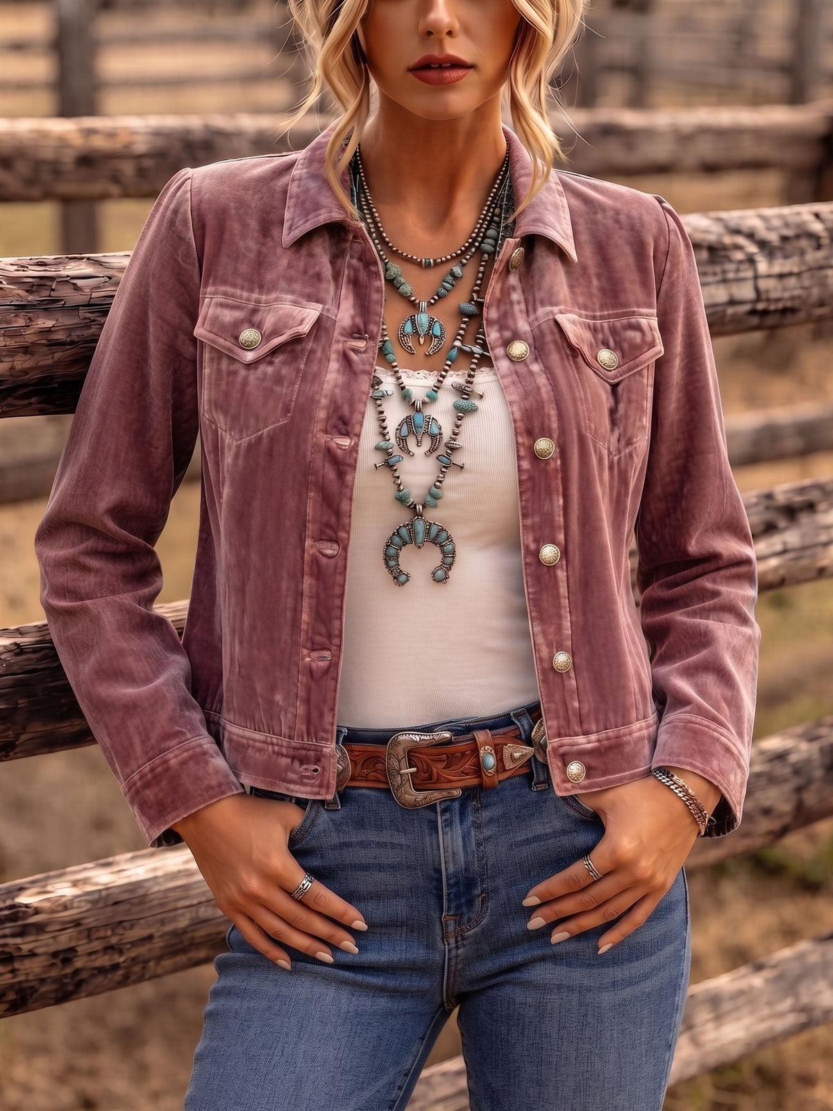 Dominika | Aksamitny Żakiet Boho w Stylu Vintage